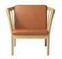 FDB Mobler J146 Sessel-Eiche, Natur, Lackiert - Leder, Cognac