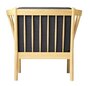 FDB Mobler J146 Sessel-Eiche, Natur, Lackiert - Wolle, Dunkelgrau (04013)