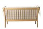 FDB Mobler J148 2-Sitzer Sofa-Eiche, Natur, Lackiert - Wolle, Rotkarierte Pferdedecke