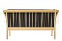 FDB Mobler J148 2-Sitzer Sofa-Eiche, Natur, Lackiert - Wolle, Dunkelgrau (04013)