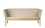 FDB Mobler J149 3-Sitzer Sofa-Eiche, Natur, Lackiert - Wolle, Beige (Upminster)