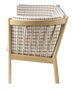 FDB Mobler J149 3-Sitzer Sofa-Eiche, Natur, Lackiert - Wolle, Rotkarierte Pferdedecke