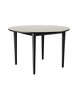 FDB Mobler C62 Bjørk Dining Table - Light Grey Linoleum Black Oak