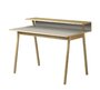 FDB Mobler C68 - Schreibtisch 118 x 68 cm - Eiche Natur lackiert - Linoleoum Mushroom