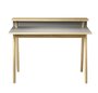 FDB Mobler C68 - Schreibtisch 118 x 68 cm - Eiche Natur lackiert - Linoleoum Mushroom