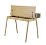 FDB Mobler C68 - Schreibtisch 118 x 68 cm - Eiche Natur lackiert - Linoleoum Mushroom