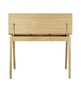 FDB Mobler C68 - Schreibtisch 118 x 68 cm - Eiche Natur lackiert - Linoleoum Nero