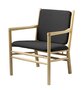 FDB Mobler J147 Sessel-Eiche, Natur, Lackiert - Wolle, Dunkelgrau (04013) - Ga