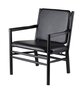 FDB Mobler J147 Sessel-Eiche, Schwarz, Gemalt - Leder, Semianilin, Schwarz