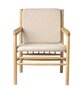 FDB Mobler J147 Sessel-Eiche, Natur, Lackiert - Wolle, Beige (Upminster)