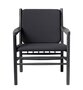 FDB Mobler J147 Sessel-Eiche, Schwarz, Gemalt - Wolle, Dunkelgrau (04013) - Ga