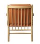 FDB Mobler J147 Sessel-Eiche, Natur, Lackiert - Leder, Semianilin, Cognac