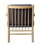 FDB Mobler J147 Sessel-Eiche, Natur, Lackiert - Leder, Semianilin, Schwarz