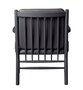 FDB Mobler J147 Sessel-Eiche, Schwarz, Gemalt - Leder, Semianilin, Schwarz
