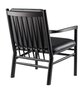 FDB Mobler J147 Sessel-Eiche, Schwarz, Gemalt - Leder, Semianilin, Schwarz