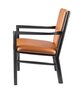 FDB Mobler J147 Sessel-Eiche, Schwarz, Gemalt - Leder, Semianilin, Cognac