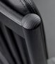 FDB Mobler J147 Sessel-Eiche, Schwarz, Gemalt - Leder, Semianilin, Schwarz