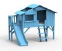 Mathy by Bols Treehouse Einzelbett-Plattform und Rutsche - Azur Blue