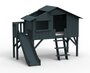 Mathy by Bols Treehouse Einzelbett-Plattform und Rutsche - Basalte Grey