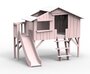 Mathy by Bols Treehouse Einzelbett-Plattform und Rutsche - Powder Pink
