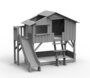 Mathy by Bols Treehouse Etagenbett-Plattform und Rutsche - Cement Grey