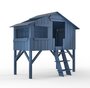 Mathy by Bols Treehouse Einzelbett mit Rutsche - Atlantic Blue