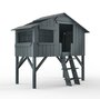 Mathy by Bols Treehouse Einzelbett mit Rutsche - Basalte Grey