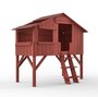 Mathy by Bols Treehouse Einzelbett mit Rutsche - Marsala