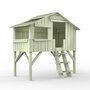 Mathy by Bols Treehouse Einzelbett mit Rutsche - Moss Grey
