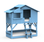Mathy by Bols Treehouse Etagenbett mit Rutsche - Azur Blue