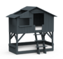 Mathy by Bols Treehouse Etagenbett mit Rutsche - Basalte Grey