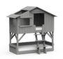 Mathy by Bols Treehouse Etagenbett mit Rutsche - Cement Grey