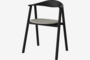 Bolia Swing gepolstert Esstischstuhl - Qual-Wolle-Sand-Schwarz-Lackierte-Eiche