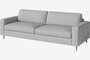 Bolia Scandinavia 3 Sitzer Sofa - London – Flach gewebt, Hellgrau