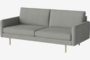 Bolia Scandinavia Remix 2½ Sitzer Sofa - 20 cm große weißpigmentierte geölte Eiche