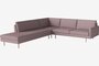 Bolia Scandinavia Remix 5 Sitzer Ecksofa Mit Open End - Linea-Velvet-Rosa - Links
