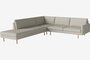 Bolia Scandinavia Remix 5 Sitzer Ecksofa Mit Open End - London-Flachgewebe-Elfenbein - Links