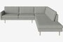 Bolia Scandinavia Remix 5 Sitzer Ecksofa Mit Open End - Fawn-Flachgewebt-Hellgrau - Rechts