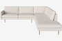Bolia Scandinavia Remix 5 Sitzer Ecksofa Mit Open End - Linea-Samt-Beige - Rechts