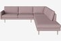 Bolia Scandinavia Remix 5 Sitzer Ecksofa Mit Open End - Linea-Velvet-Rosa - Rechts