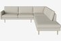 Bolia Scandinavia Remix 5 Sitzer Ecksofa Mit Open End - London-Flachgewebe-Elfenbein - Rechts