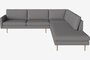 Bolia Scandinavia Remix 5 Sitzer Ecksofa Mit Open End - London-Flachgewebe-Multi-Grau - Rechts
