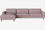 Bolia Scandinavia 4 Sitzer Sofa Mit Chaiselongue - 13 cm schwarz gebeizte geölte Eiche - Links