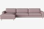 Bolia Scandinavia 4 Sitzer Sofa Mit Chaiselongue - 15 cm weiß pigmentierte geölte Eiche - Links