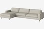 Bolia Scandinavia 4 Sitzer Sofa Mit Chaiselongue - London - Flach gewebt - Elfenbein - Links