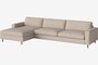 Bolia Scandinavia 4 Sitzer Sofa Mit Chaiselongue - London - Flach gewebt - Hellbeige - Links