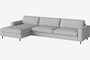 Bolia Scandinavia 4 Sitzer Sofa Mit Chaiselongue - London - Flach gewebt - Hellgrau - Links
