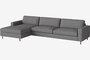 Bolia Scandinavia 4 Sitzer Sofa Mit Chaiselongue - London - Flach gewebt - Multi grau - Links