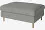 Bolia Scandinavia Hocker 100 x 70 cm - Fawn - flach gewebt - hellgrau