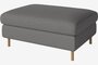 Bolia Scandinavia Hocker 100 x 70 cm - London - Flach gewebt - Multi grau